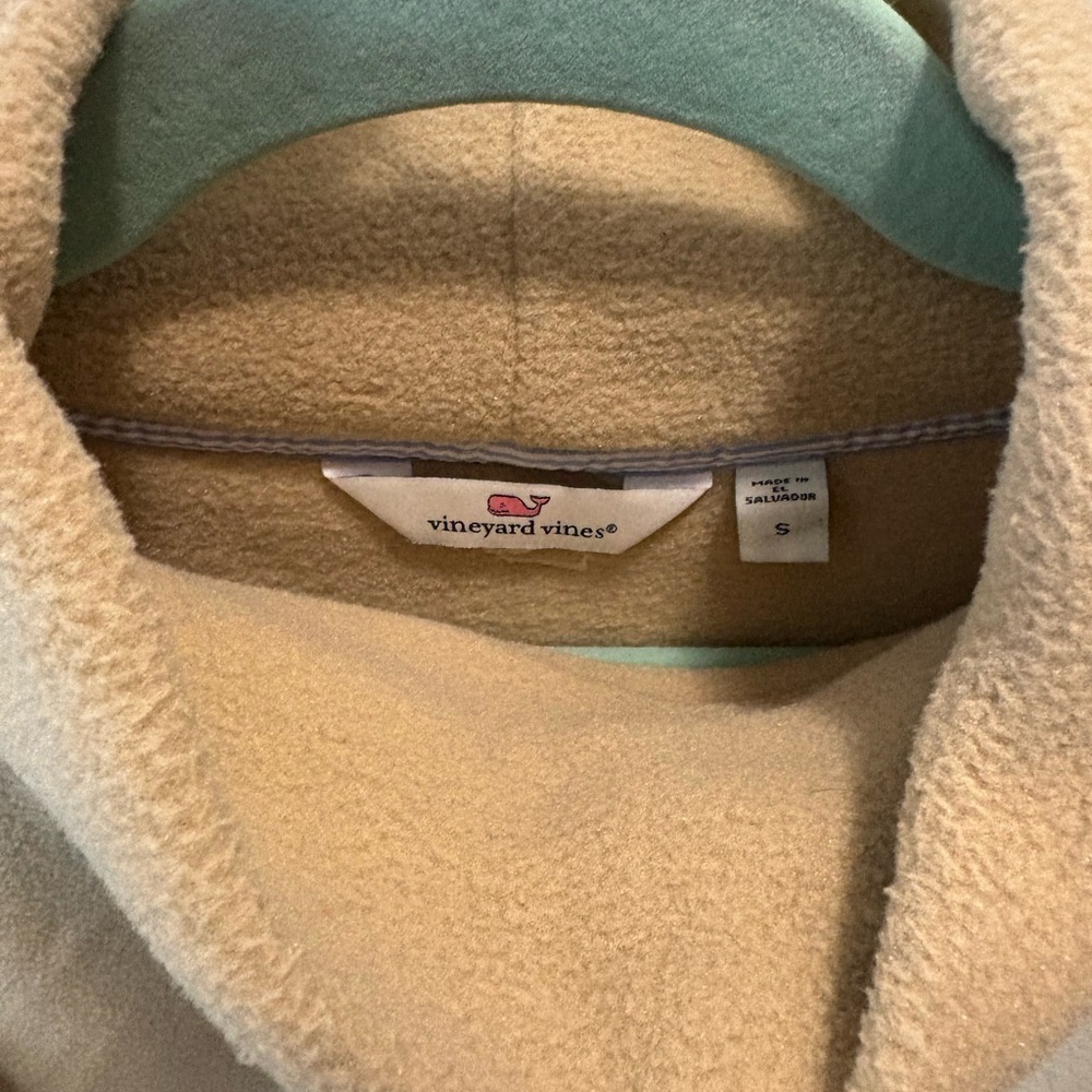 Vineyard Vines Tan Fleece Pullover - Picture 3 of 3